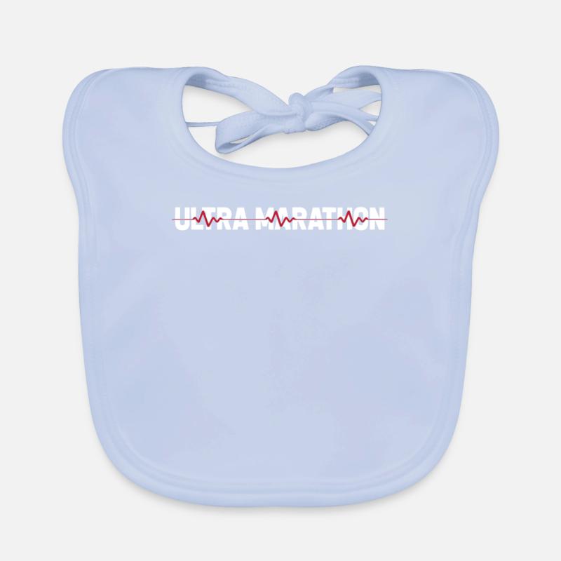 Ultramarathon ECG Heartbeat Organic Baby Bibs