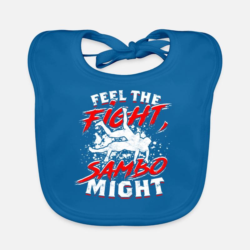 Sambo Feel The Fight Sambo Might Organic Baby Bibs