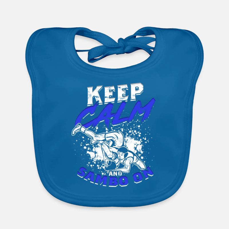 Keep Calm And Sambo On Organic Baby Bibs