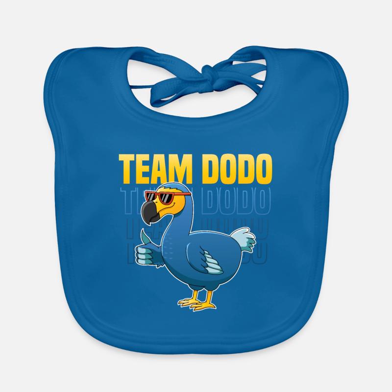 Amoureux des oiseaux Flying Bird Dodo - Bavoir bio Bébé - bleu paon