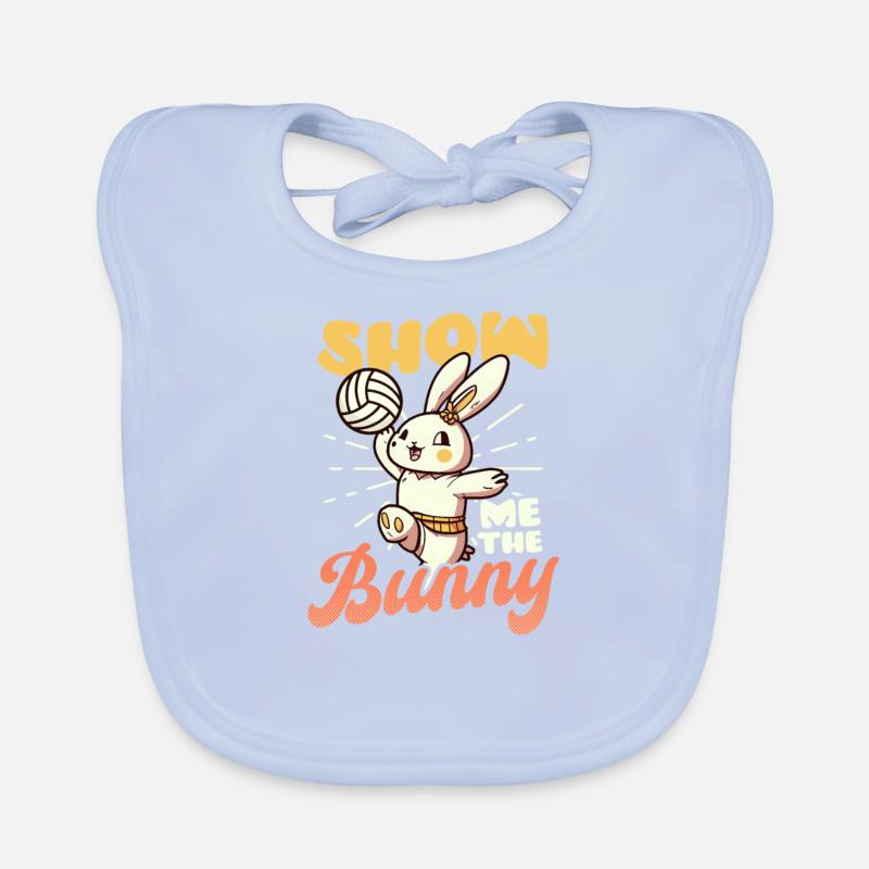 Volleyball Easter Show Me Bunny Organic Baby Bibs