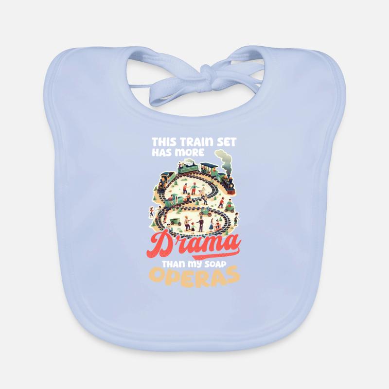 Model Railroad Train Set More Drama Than Soap Oper Organic Baby Bibs