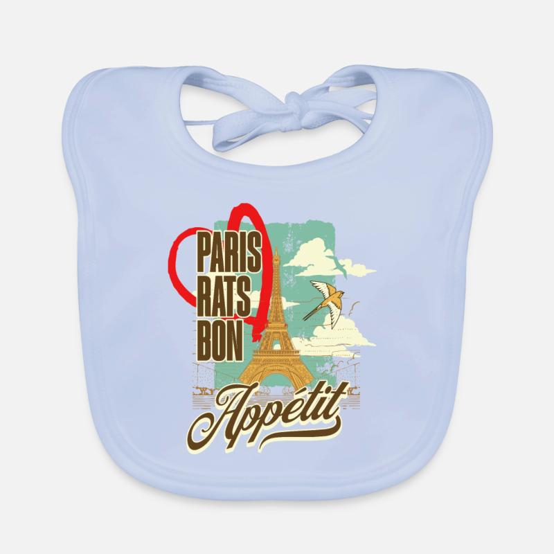 Aventure Gourmet Eiffel Rat-Tastic Parisienne Bavoir bio Bébé