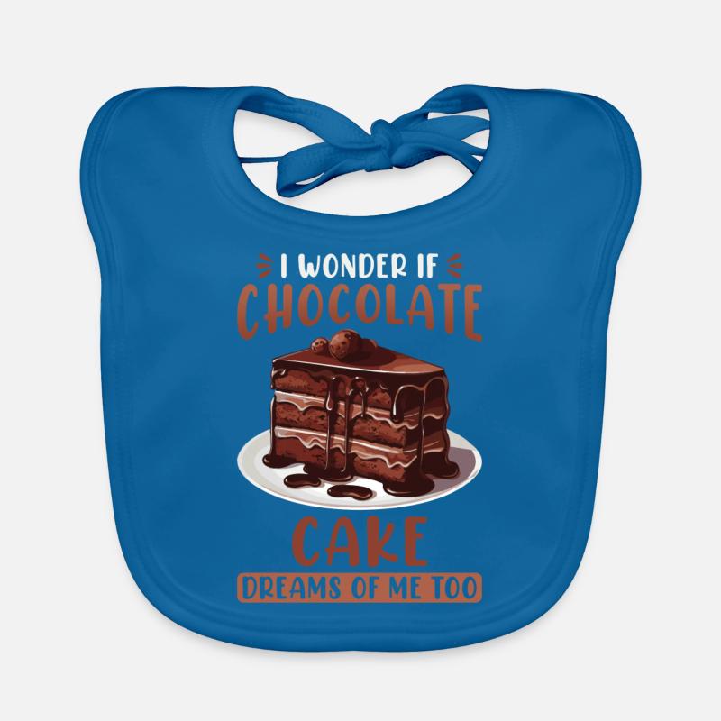 Chocolate Cake Baker Bakery Pastry Dessert Sweets Organic Baby Bibs