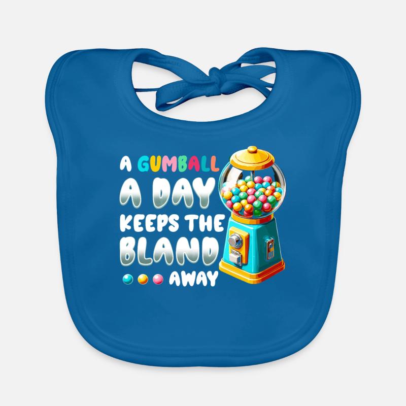 Chewing gum machine candy dispenser Organic Baby Bibs