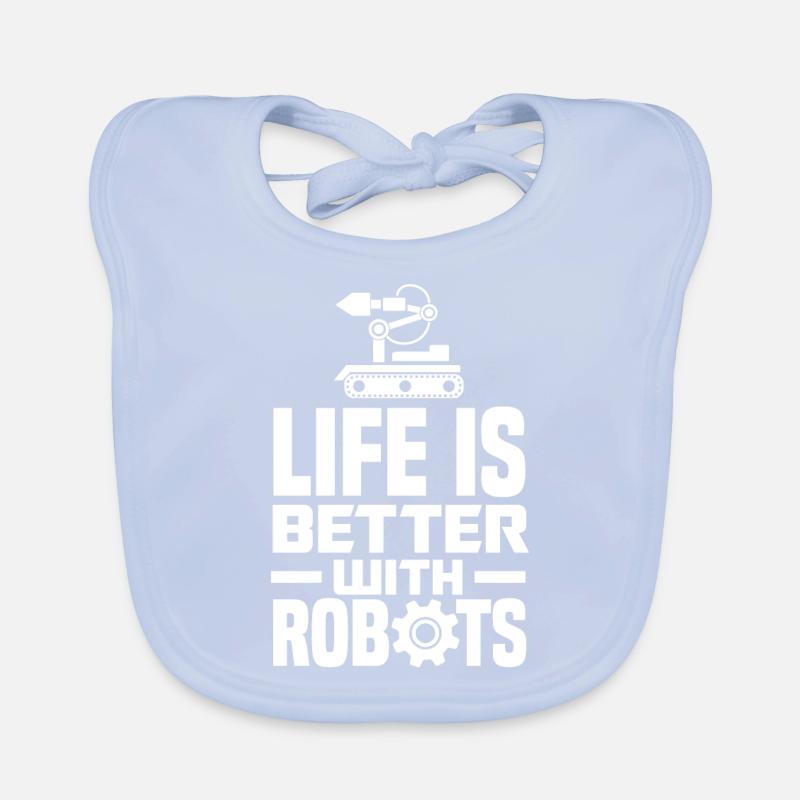 Robotics Robot Programmer Organic Baby Bibs
