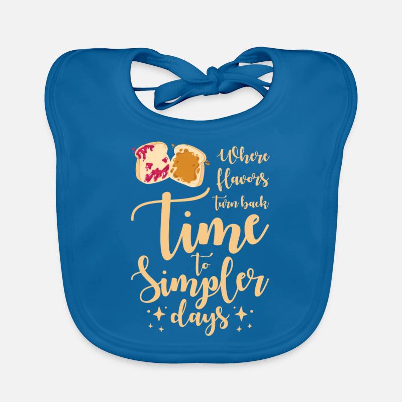 Time To Simpler Days PB&J Nostalgia Organic Baby Bibs