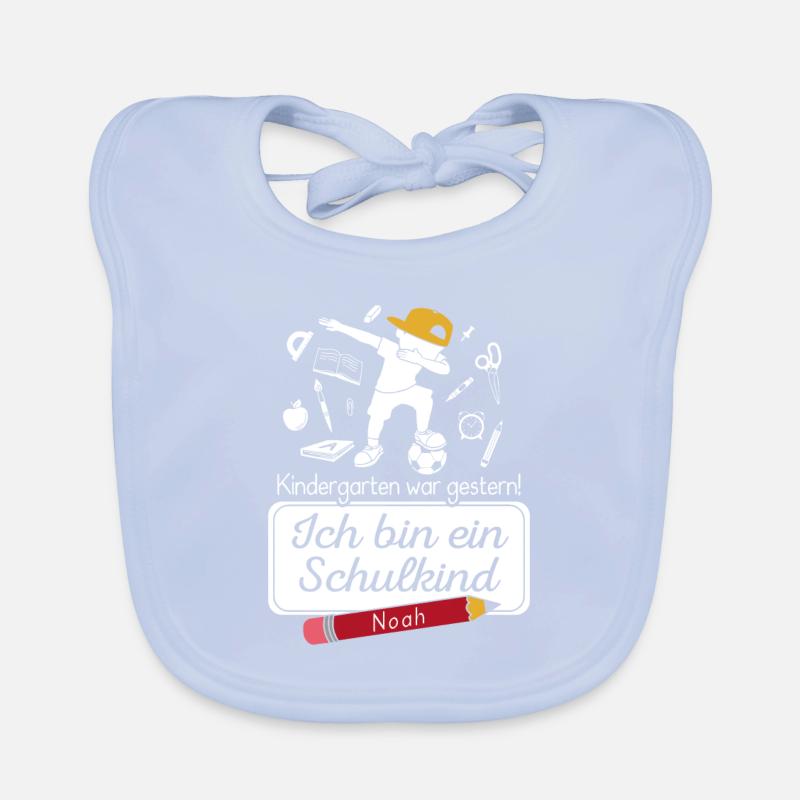 Ich bin ein Schulkind Noah Baby Bio-Lätzchen