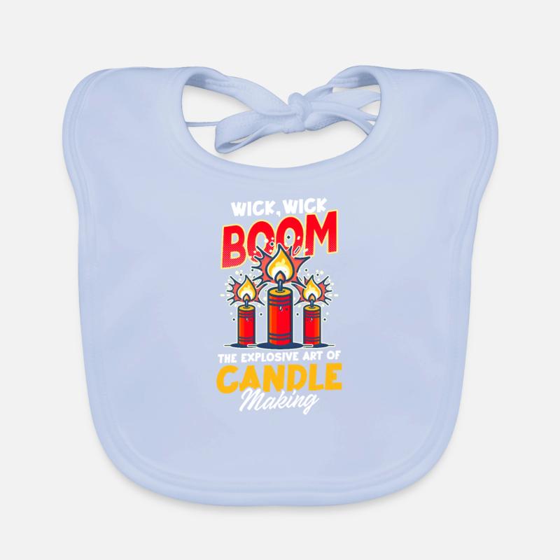 Bougie Fabrication Mèche, Mèche, Boum L’Art Explosif Bavoir bio Bébé