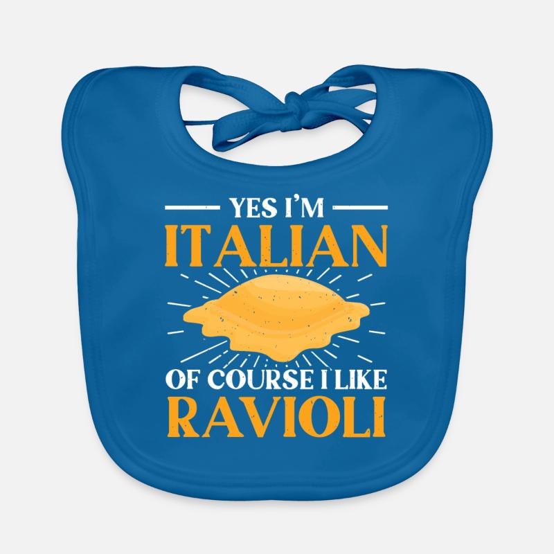 Raviolis 1 - Bavoir bio Bébé - bleu paon