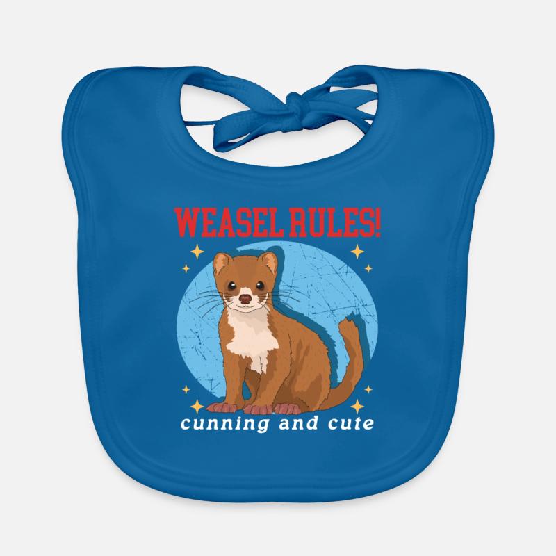 Weasel Mouse Weasel Hermännchen Gift Organic Baby Bibs
