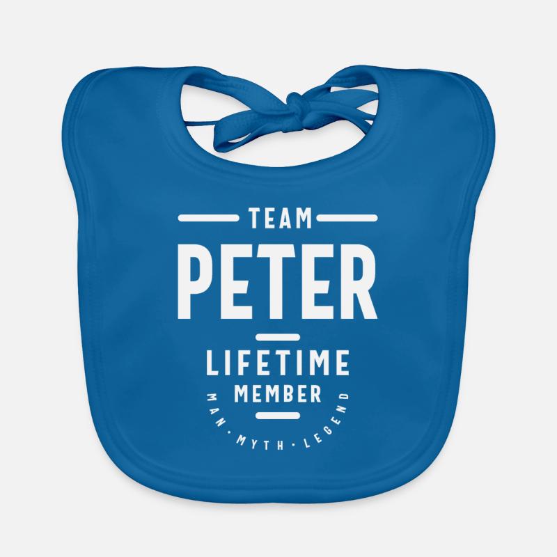 Team Peter Lifetime Member - Name Peter Organic Baby Bibs
