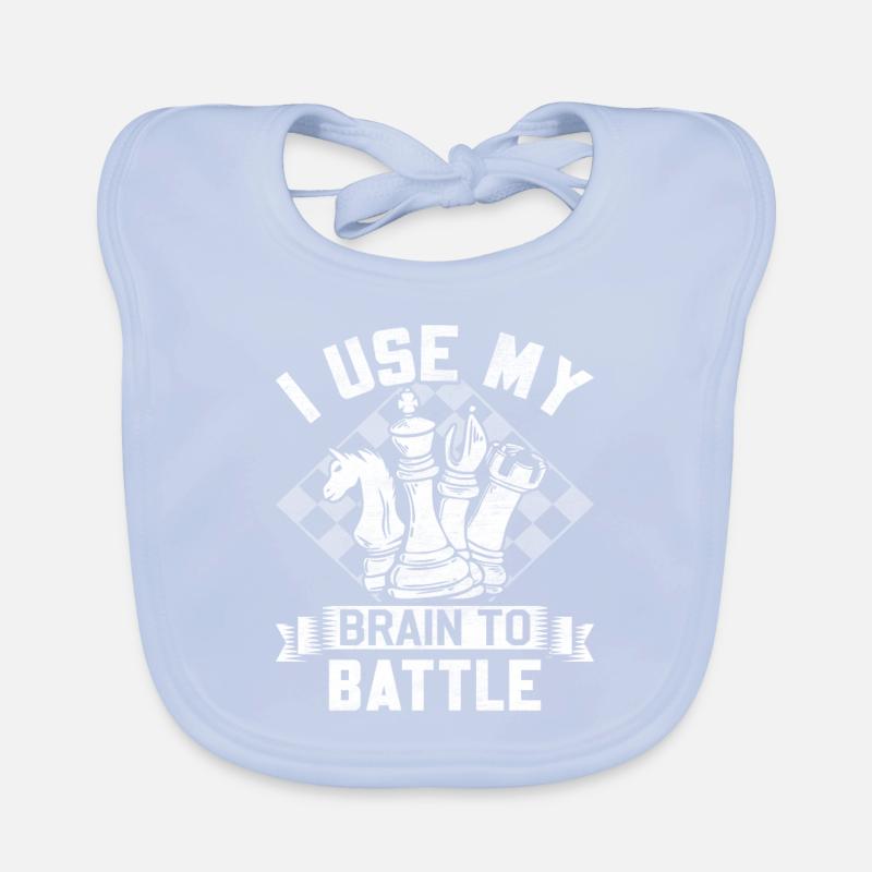 Jeu d’échecs drôle Jeu de société Damier Chevalier Échecs Bavoir bio Bébé