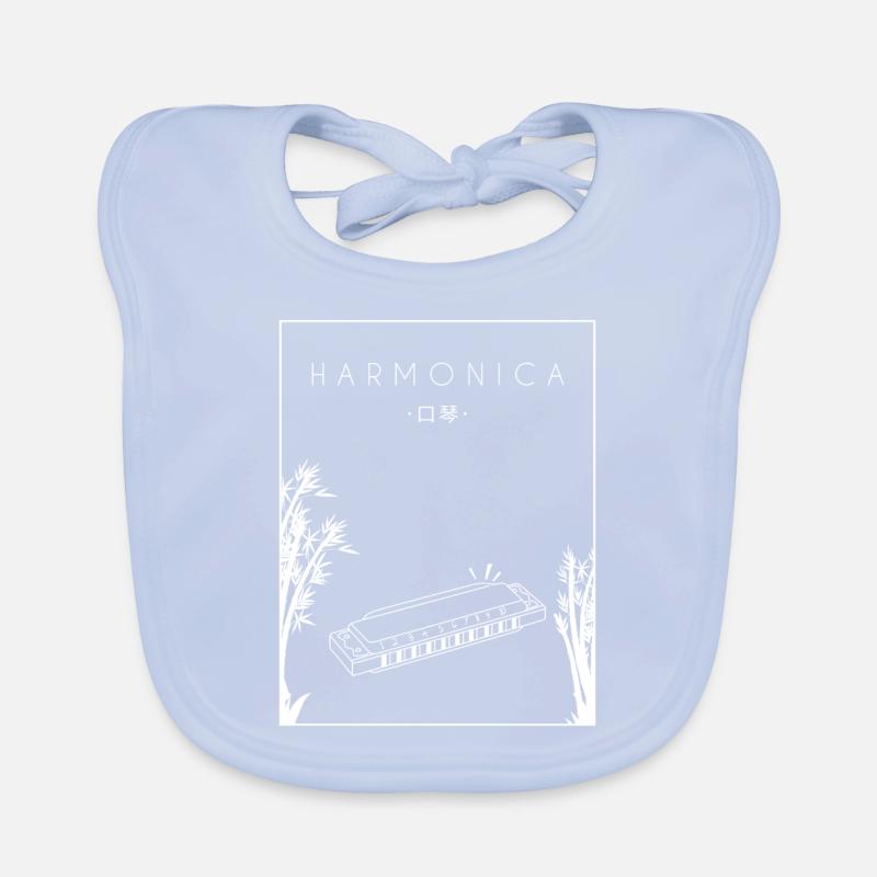 Harmonica chinois Hanzi bouche harpe harmoniste Bavoir bio Bébé