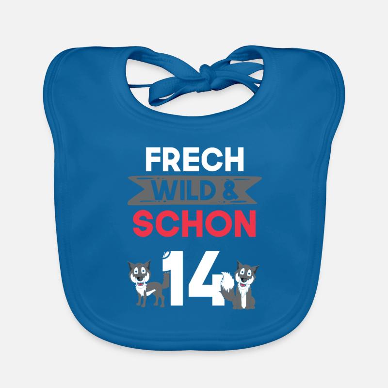 14 Jahre Geburtstag Junge Mädchen Wolf Baby Bio-Lätzchen