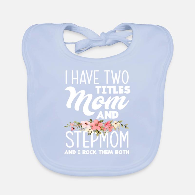 Belle-mère Maman Titre Fleurs Bavoir bio Bébé
