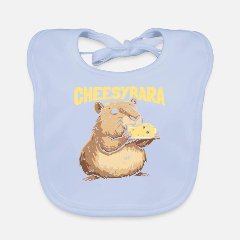 Cheese Cheesemaker Capybara Cheesybara Organic Baby Bibs