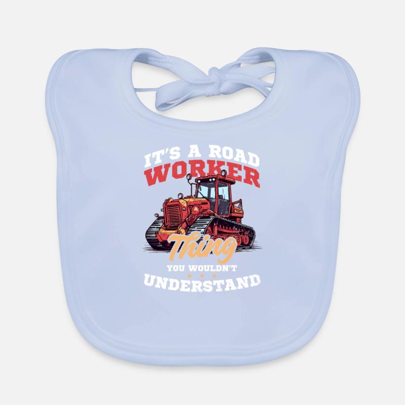 Travailleur routier Bavoir bio Bébé