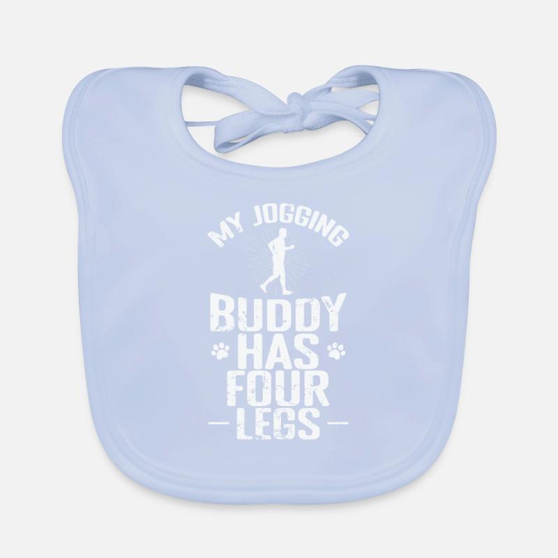 My Jogging Buddy has Four Legs Baby Bio-Lätzchen