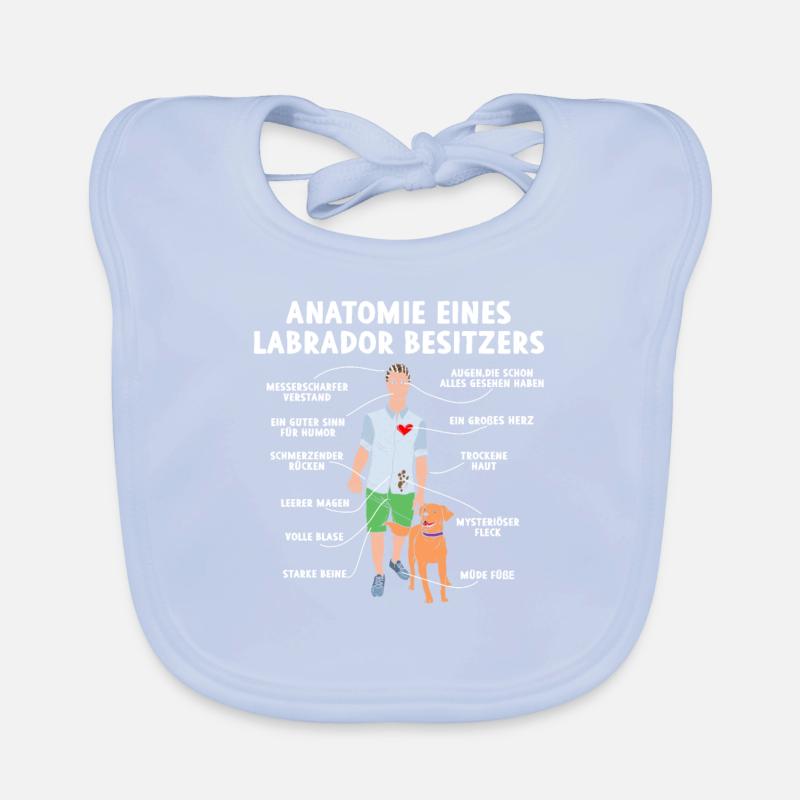Anatomie eines Labrador Besitzers Baby Bio-Lätzchen