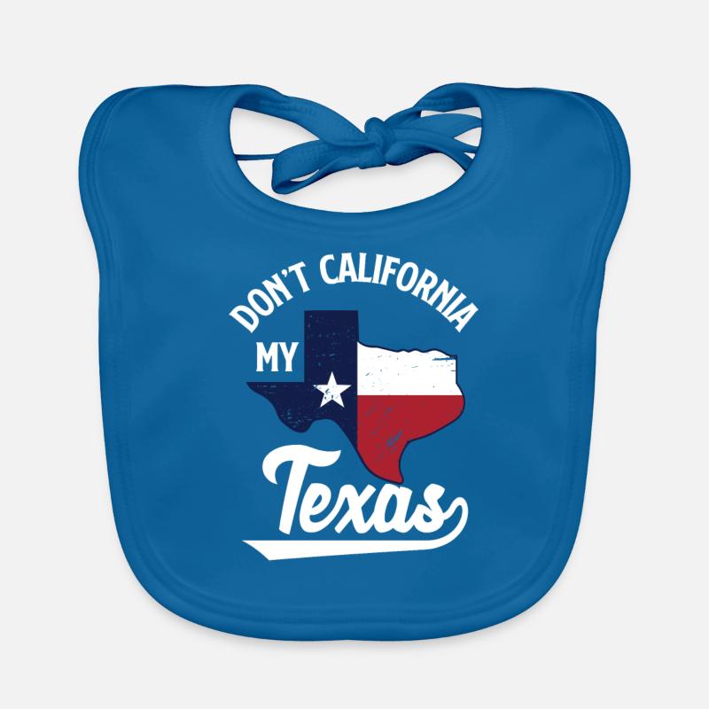 Texas - Bavoir bio Bébé - bleu paon