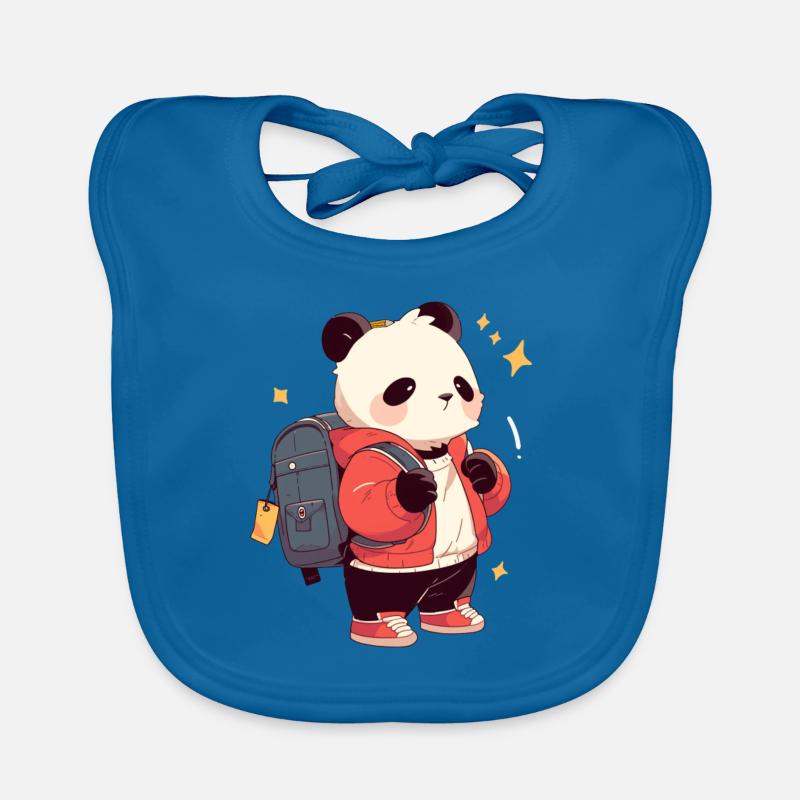 Panda Ours Écolier Panda Géant Japonais Bavoir bio Bébé