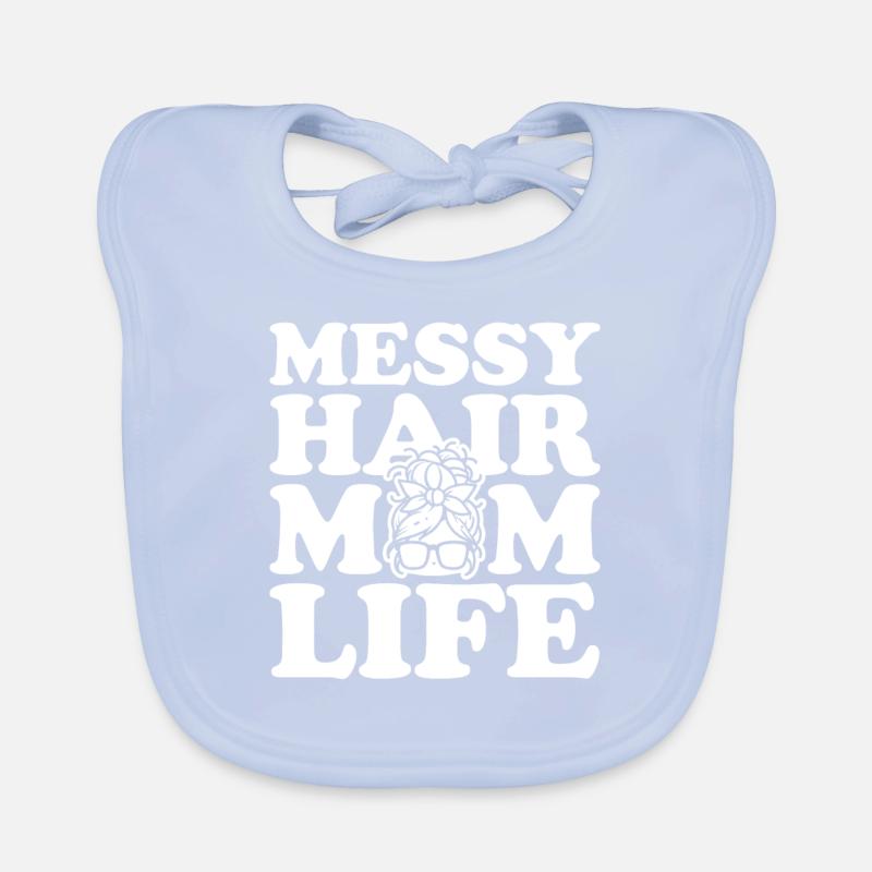 Mama Mutter Unordentliches Brötchen Mutterleben Baby Bio-Lätzchen