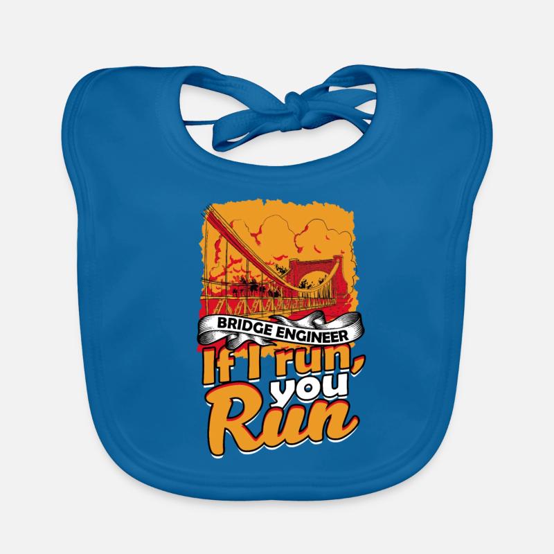Bridge Civil Engineer if i run, you run Organic Baby Bibs