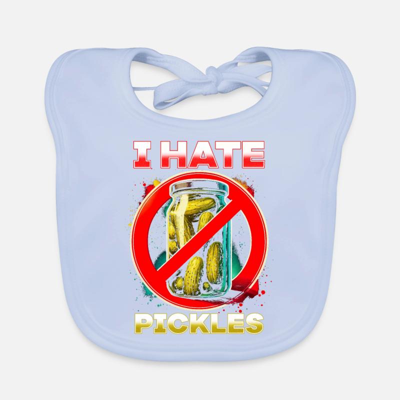 I hate pickles Organic Baby Bibs