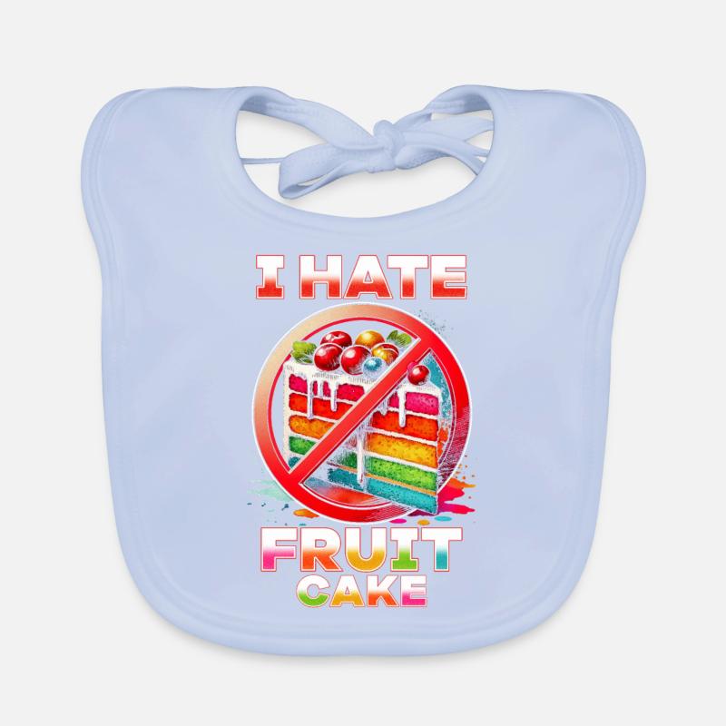 I hate fruitcake Organic Baby Bibs
