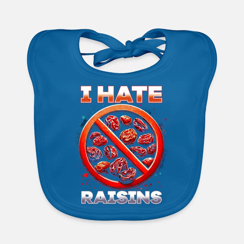 Je déteste les raisins secs Bavoir bio Bébé