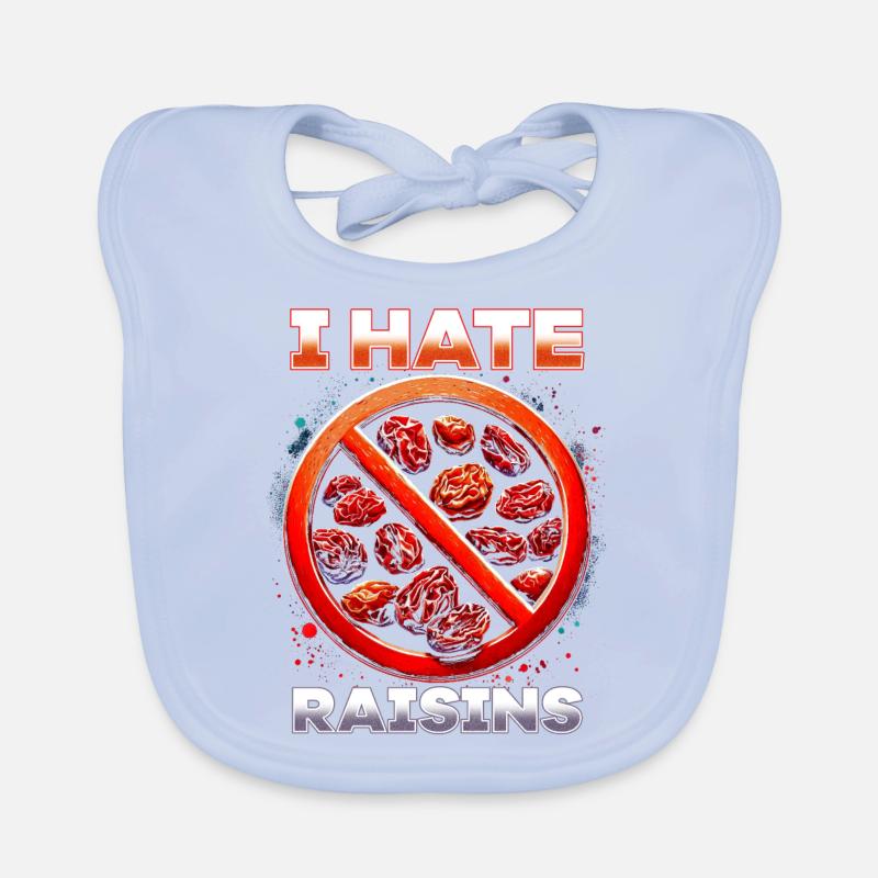 I hate raisins Organic Baby Bibs