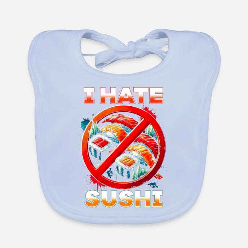 Je déteste les sushis Bavoir bio Bébé