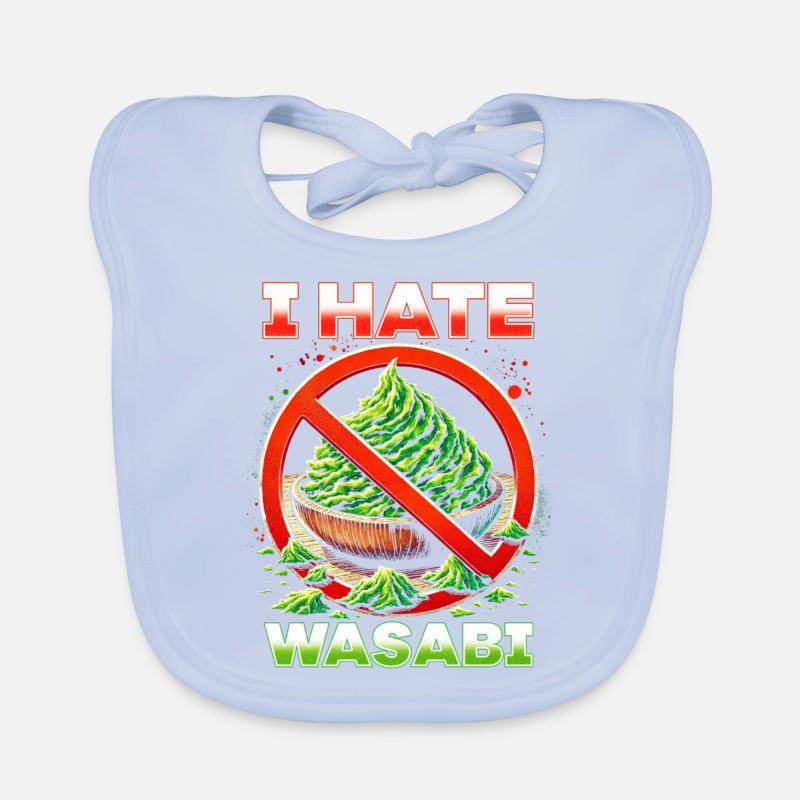I hate wasabi Organic Baby Bibs