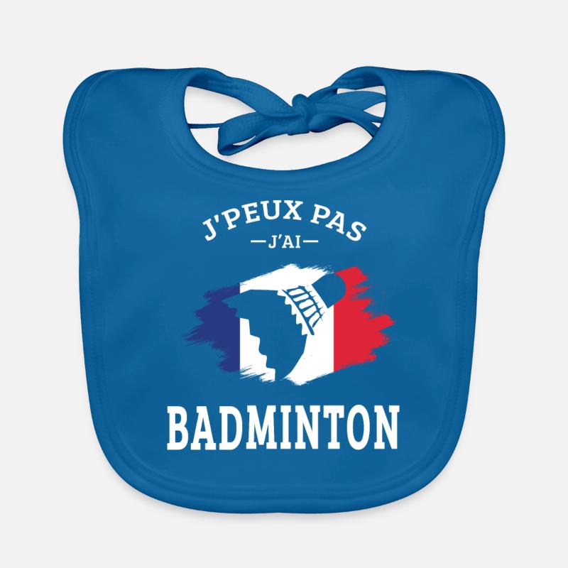 I Can't I Badminton Bad Badminton Player Organic Baby Bibs