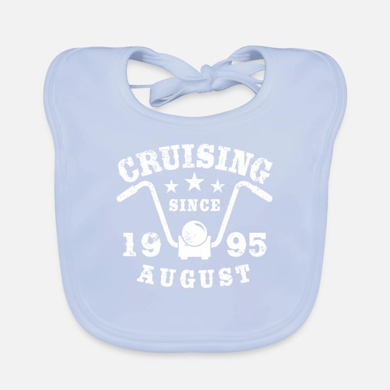 Cruising Biker Geburtstag August 1995 Motorrad Baby Bio-Lätzchen
