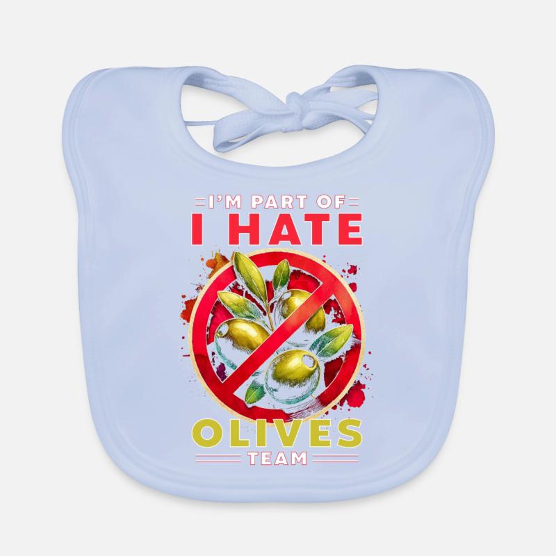Je fais partie de l’équipe I Hate Olives Bavoir bio Bébé