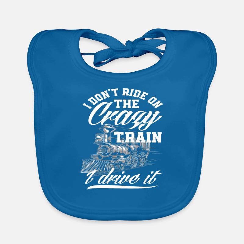 Funny Train Driver Train Trains Profession Organic Baby Bibs