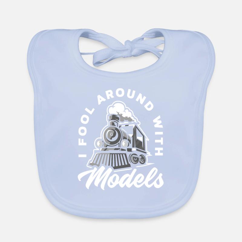Train Trains Model Train Railway Organic Baby Bibs