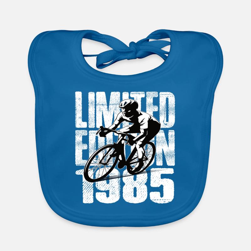 Édition limitée 1985 Édition limitée anniversaire - Bavoir bio Bébé - bleu paon