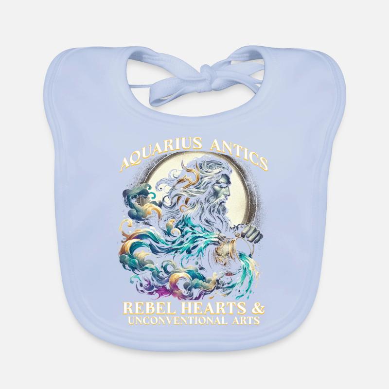 Horoscope Aquarius Aquarius Antics Organic Baby Bibs
