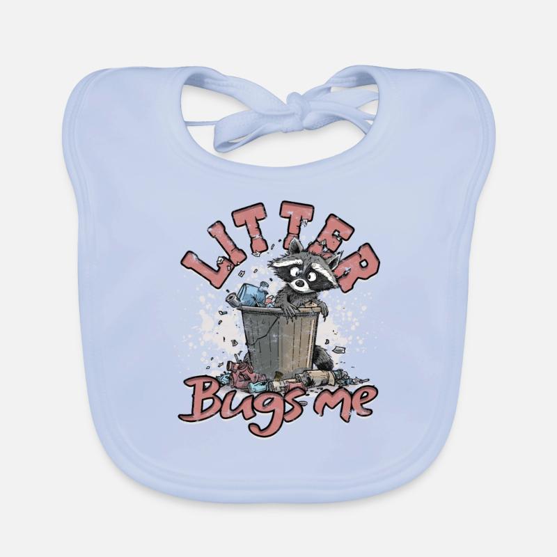 Environmentalist Litter Bugs Me Organic Baby Bibs