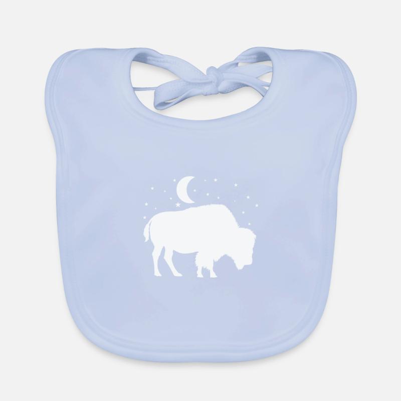 Bison au clair de lune Bavoir bio Bébé