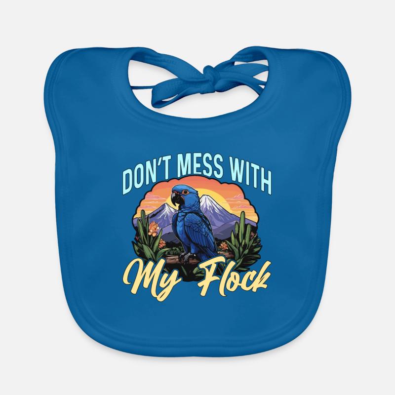Macaw Bird Don't Mess With Bird Owner Macaw Lover Baby Bio-Lätzchen
