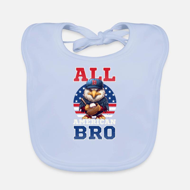 4. Juli Baseball All American Bro Eagle Baby Bio-Lätzchen