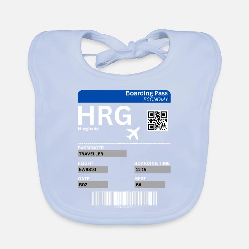 Hurghada Egypt Flight Ticket Holiday Idea Organic Baby Bibs