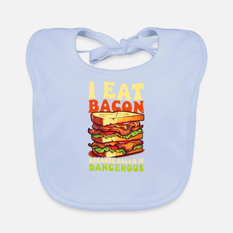Bacon Manger La Salade De Bacon Est Danger Bavoir bio Bébé
