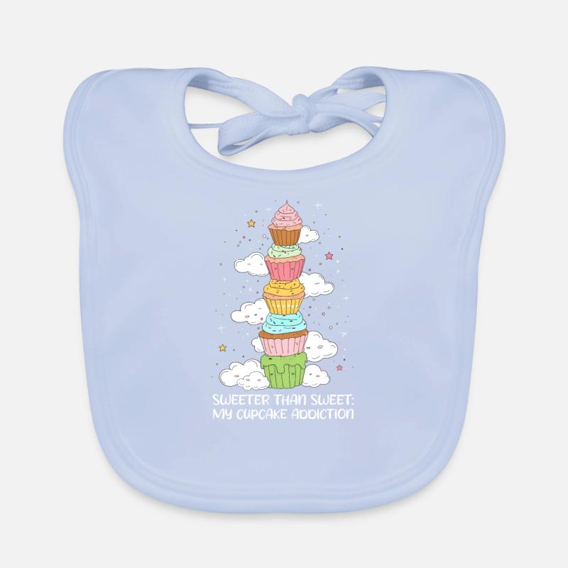 Cupcake Lover Sweeter Than Sweet Organic Baby Bibs