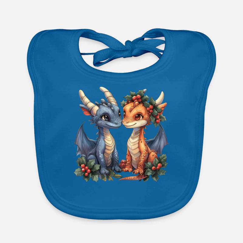 Dragon Noël Gui Mignon Anime Bavoir bio Bébé