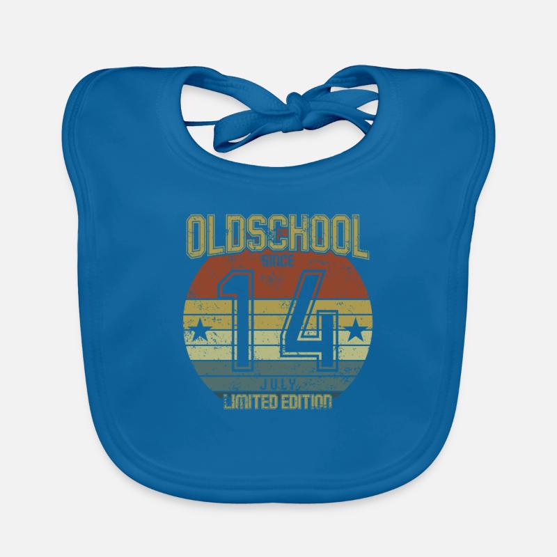 July 2014 - Geburtstag im Juli Oldschool Baby Bio-Lätzchen